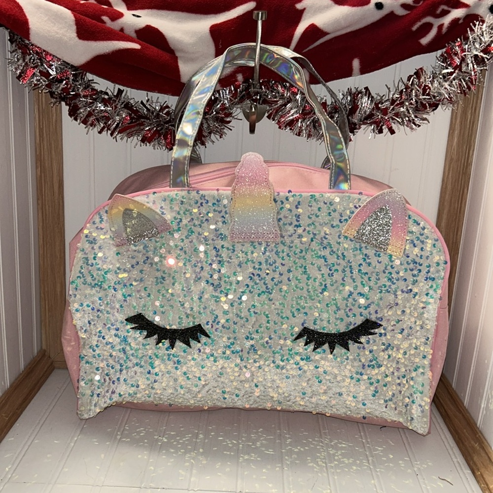 Girl’s Unicorn Pink Sequin Tote Bag